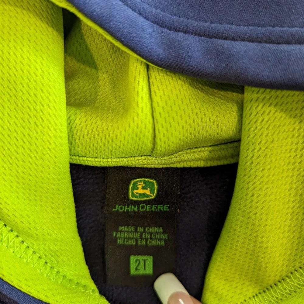 John Deere Tractor Boy's Hoodie Size 2T 💙